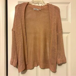 Brave Soul London Open Kimono Style Peace/Nude Knit Boho Sweater Size Small